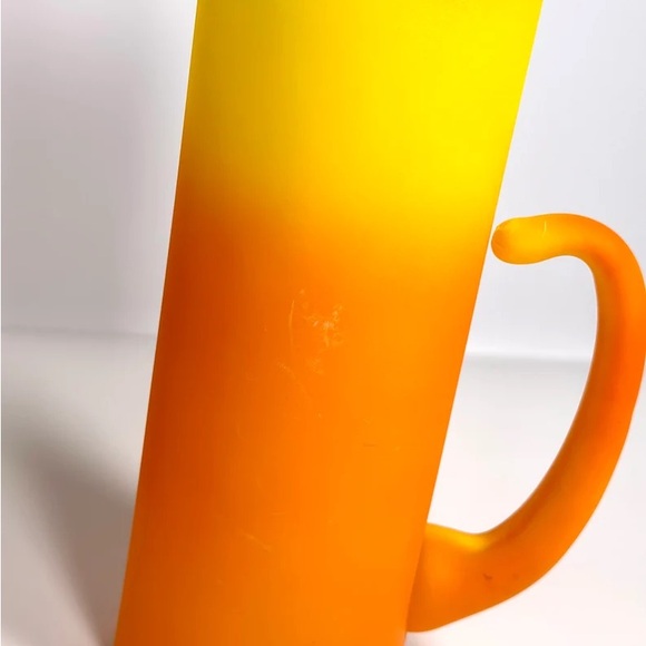 Vintage Pitcher, Blendo, Frosted Orange, Mid Century Modern - Picture 2 of 7